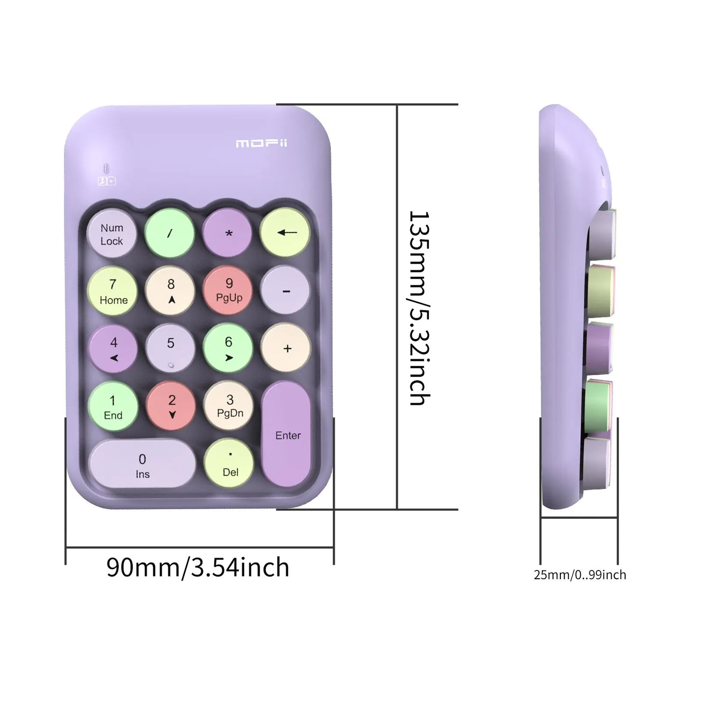Colorful Retro Wireless Keypad